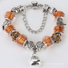 new products 2016 classic fashion charm glass beads bracelets DIY beads bracelet